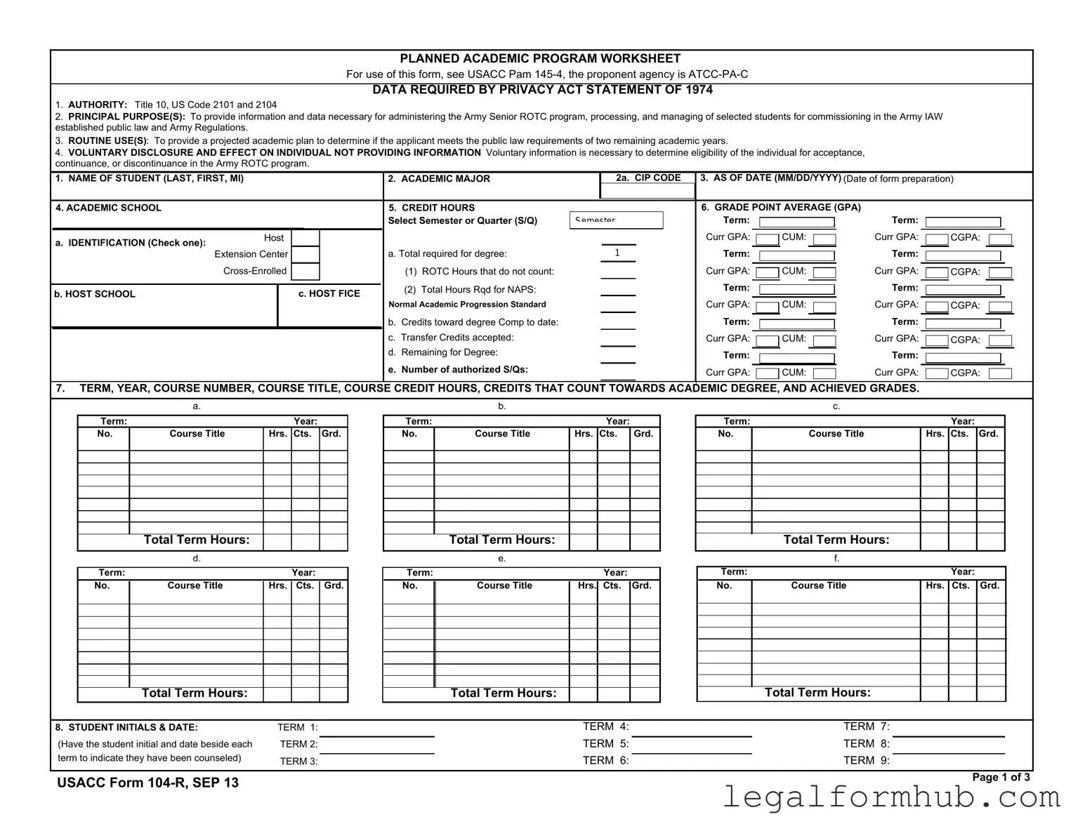 Fill Your 104 R Form