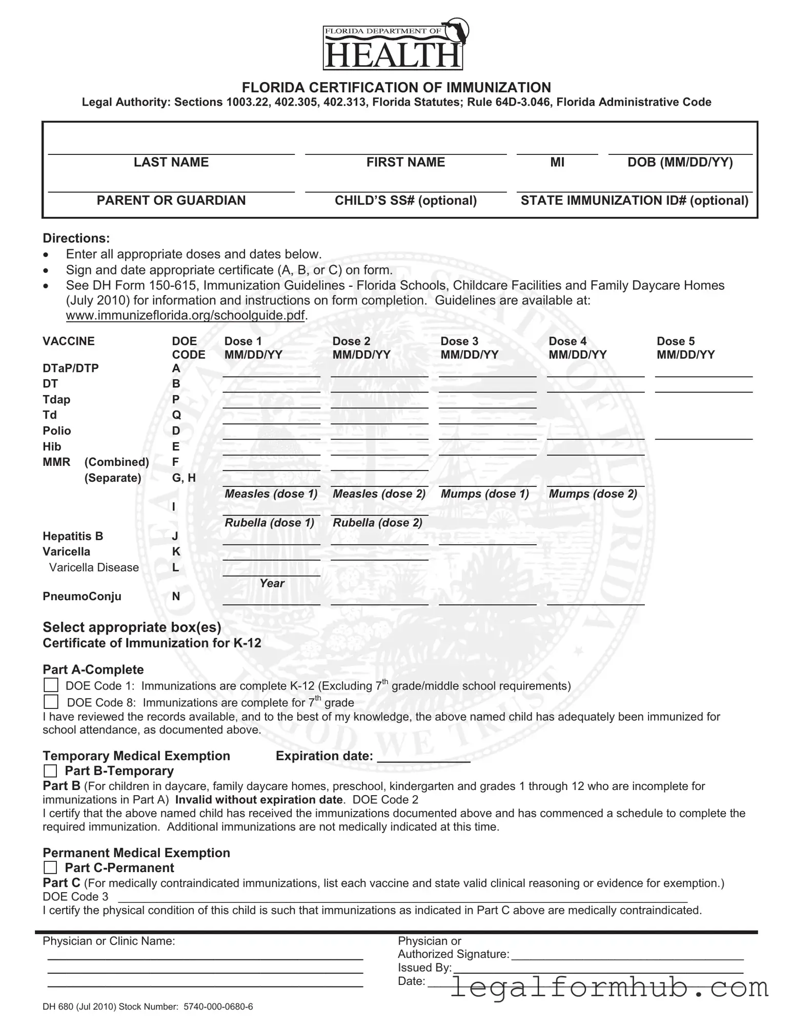 Fill Your 680 Form
