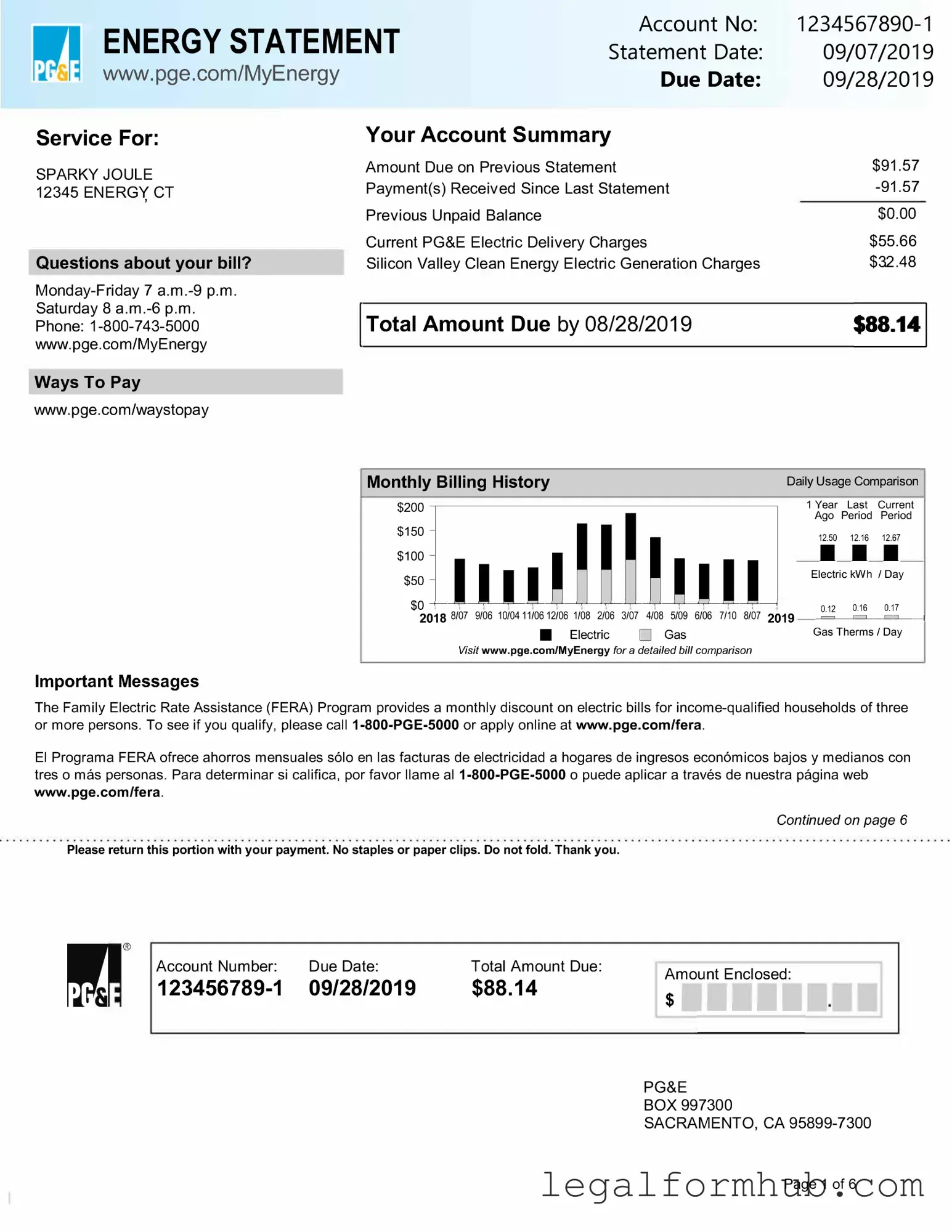 Fill Your Utility Bill Form
