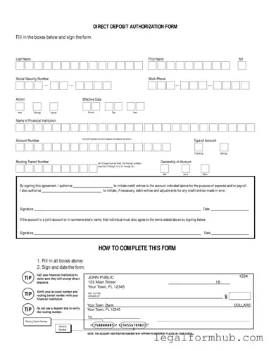 Fill Your Generic Direct Deposit Form