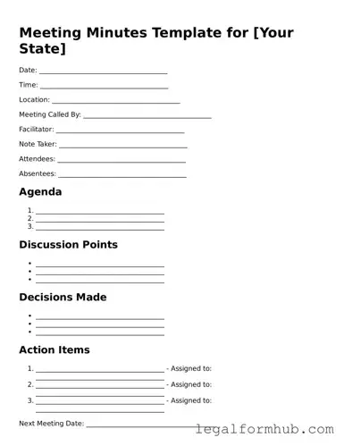 Printable Meeting Minutes Document