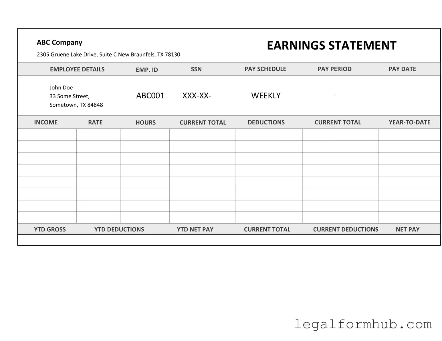 Fill Your Independent Contractor Pay Stub Form