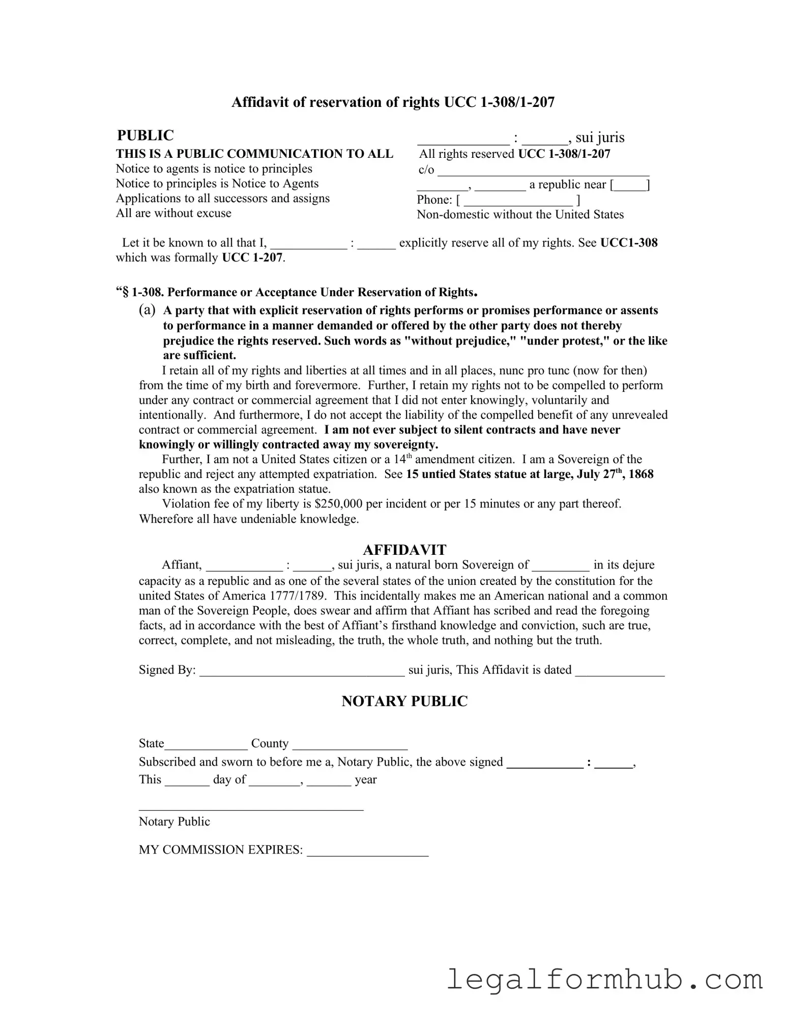 Fill Your Ucc 1 308 Form
